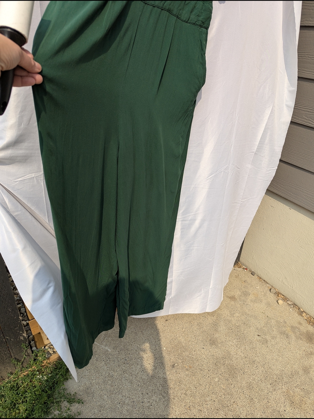 Old Navy Puff Sleeve V-Neck Jumpsuit Cottagecore Boho Wide Leg - Picture 9 of 14